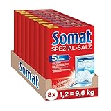 Somat Spezial-Salz, Spülmaschinensalz, für bessere Geschirrspülleistung (8 x 1,2kg)